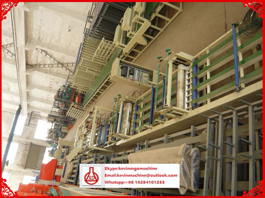 เครื่องขึ้นรูปม้วนลูกฟูกระบบควบคุม PLC สำหรับวัตถุดิบ Mgo / ตาข่ายไฟเบอร์กลาส