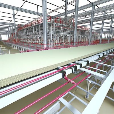 สายการผลิตแผ่นไฟเบอร์ซีเมนต์ทนไฟ ขนาดความยาว 2400 มม. และความกว้าง 1200 มม.