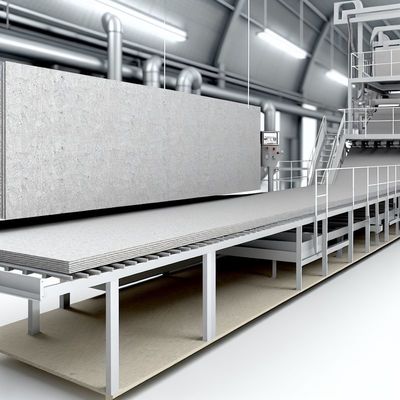 1.2-1.6g/cm3 ความหนาแน่น สายการผลิตแผ่นซีเมนต์ไฟเบอร์ ความดึงดูดน้ําต่ําสําหรับการใช้ในอุตสาหกรรม