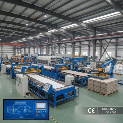 สายการผลิตแผ่นไฟเบอร์ซีเมนต์ 2000 ตร.ม. ได้รับมาตรฐาน CE และรับประกัน 1 ปี เหมาะสำหรับการผลิตแผ่นที่สม่ำเสมอ